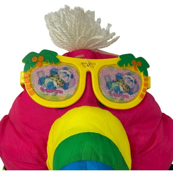 FISHER-PRICE Wild Things Puffalumps Pink Toucan Plush with Glasses Tag 1987 - Picture 3 of 11